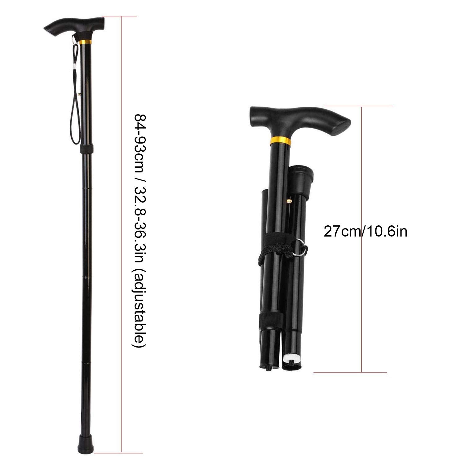 (image for) 🔥Give First 100 Customers A Spare Armrest As A Gift🔥 Aluminum Alloy Telescopic Folding Cane