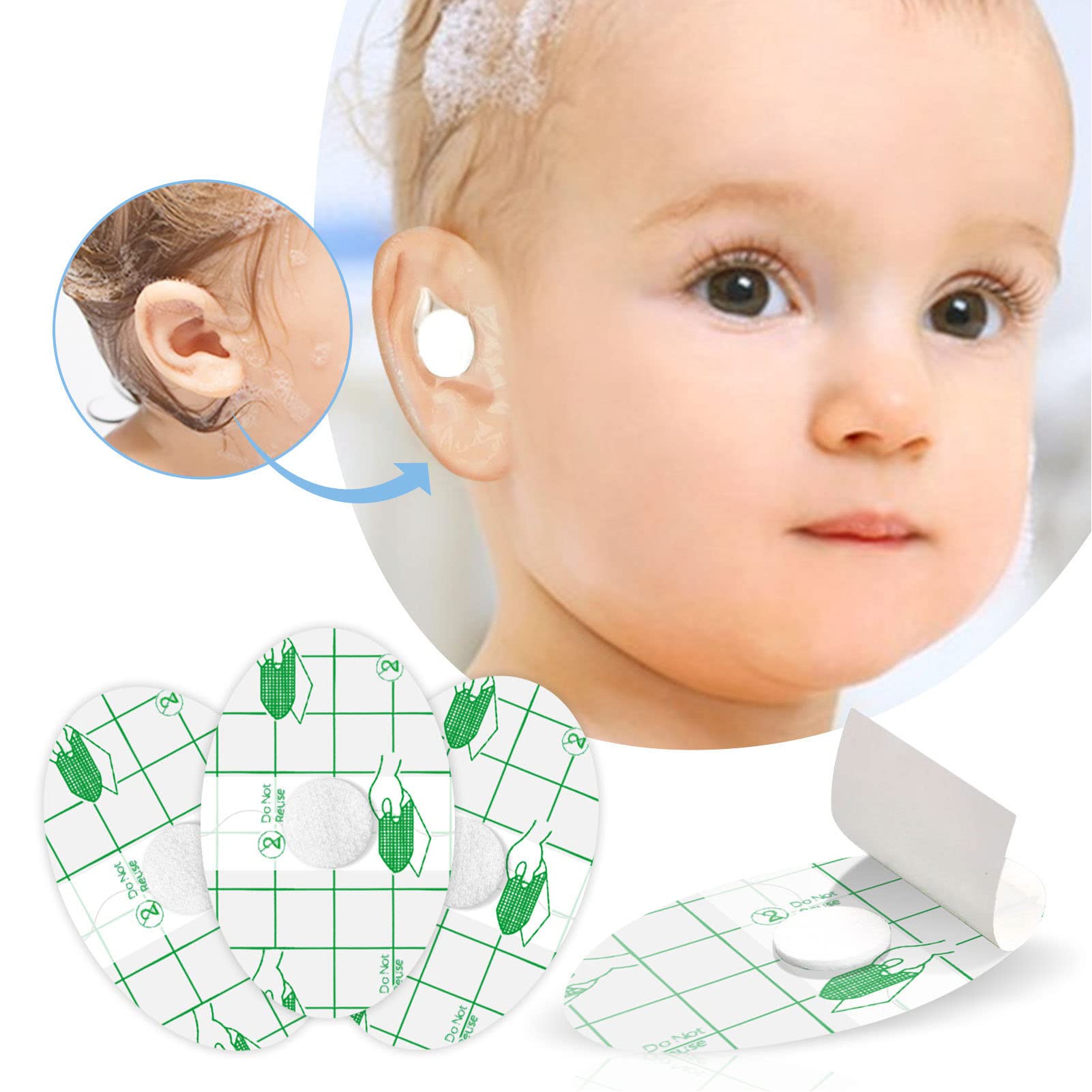 (image for) 🔥Fall 50% Off Sale This Weekend Only🔥Waterproof Ear Stickers For Children Bathing And Swimming Ear Protectors 60PCS