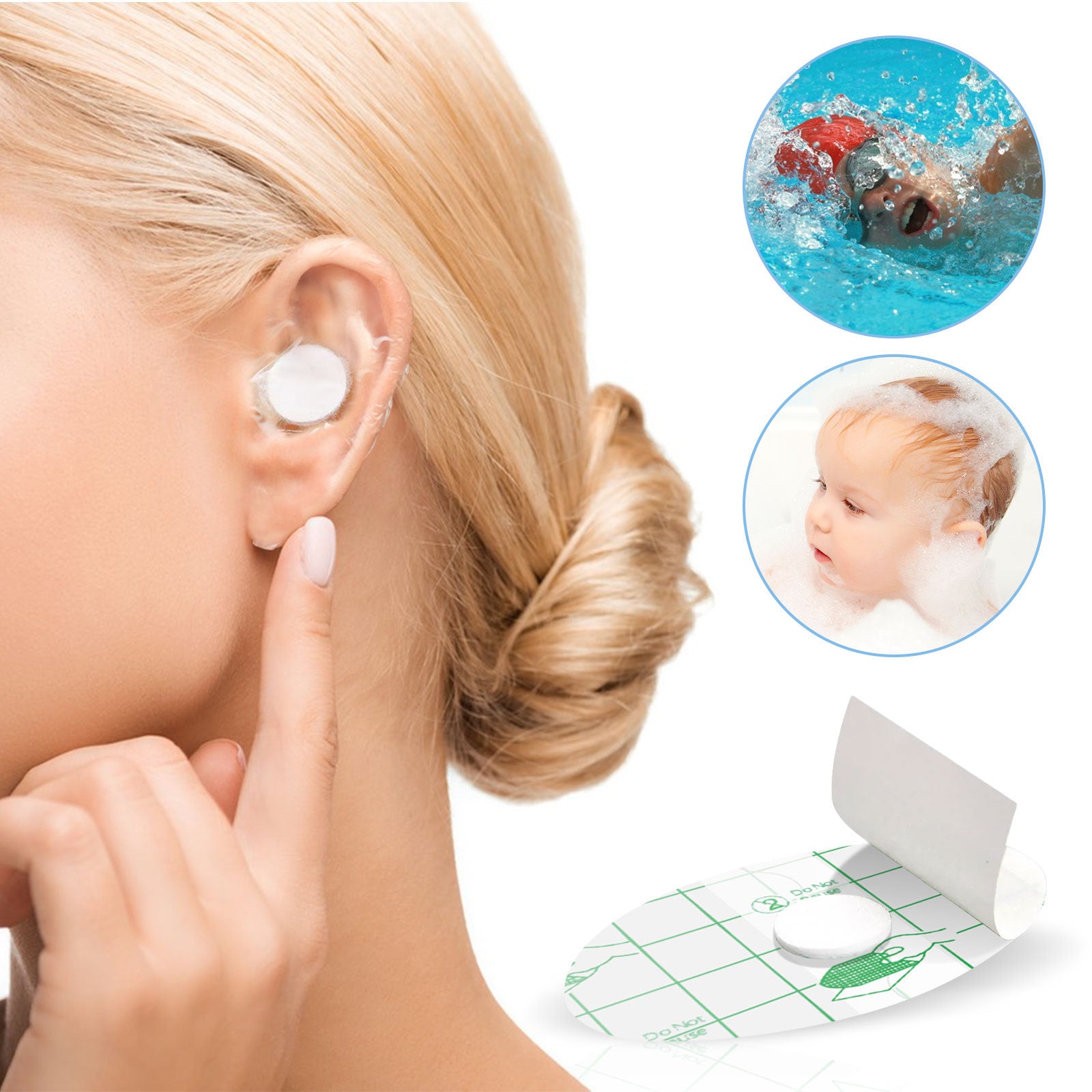 (image for) 🔥Fall 50% Off Sale This Weekend Only🔥Waterproof Ear Stickers For Children Bathing And Swimming Ear Protectors 60PCS