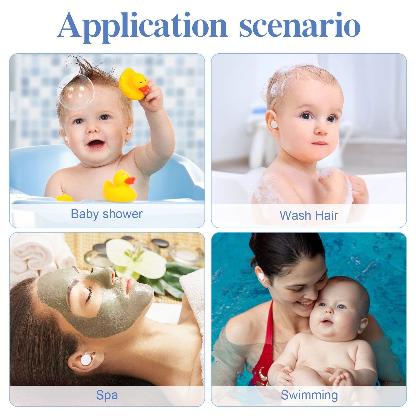 (image for) 🔥Fall 50% Off Sale This Weekend Only🔥Waterproof Ear Stickers For Children Bathing And Swimming Ear Protectors 60PCS