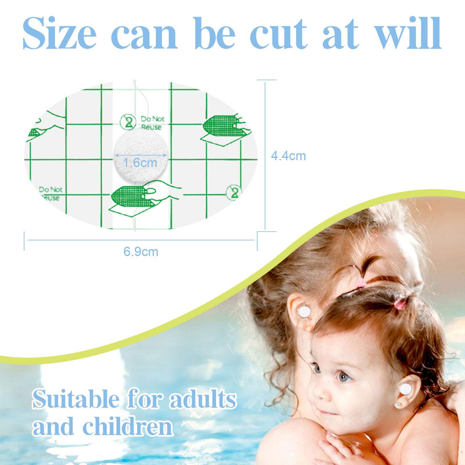 (image for) 🔥Fall 50% Off Sale This Weekend Only🔥Waterproof Ear Stickers For Children Bathing And Swimming Ear Protectors 60PCS