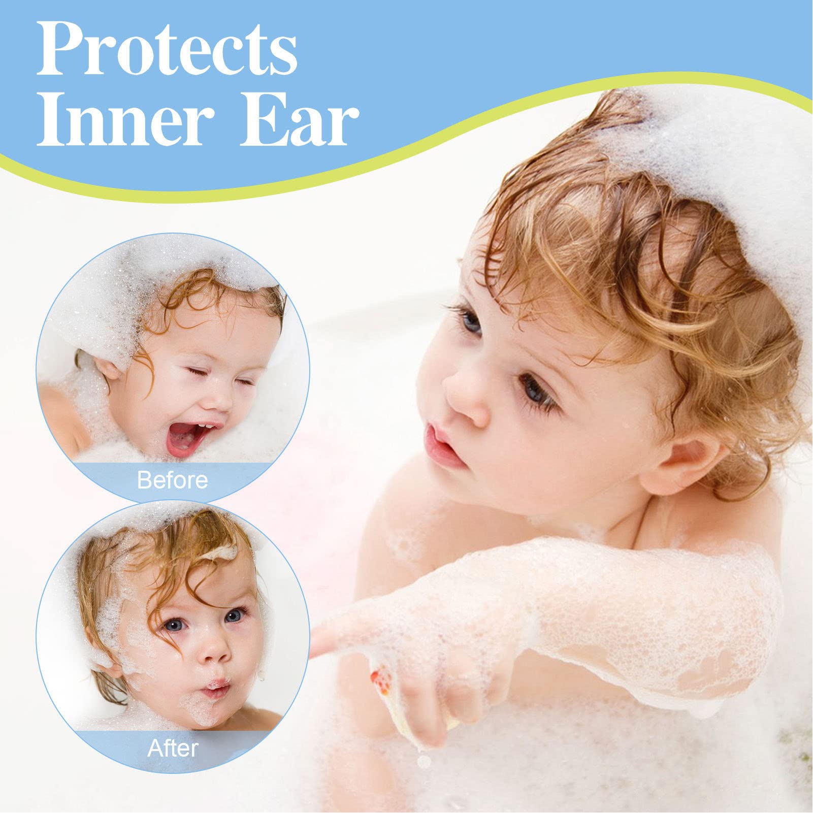 (image for) 🔥Fall 50% Off Sale This Weekend Only🔥Waterproof Ear Stickers For Children Bathing And Swimming Ear Protectors 60PCS