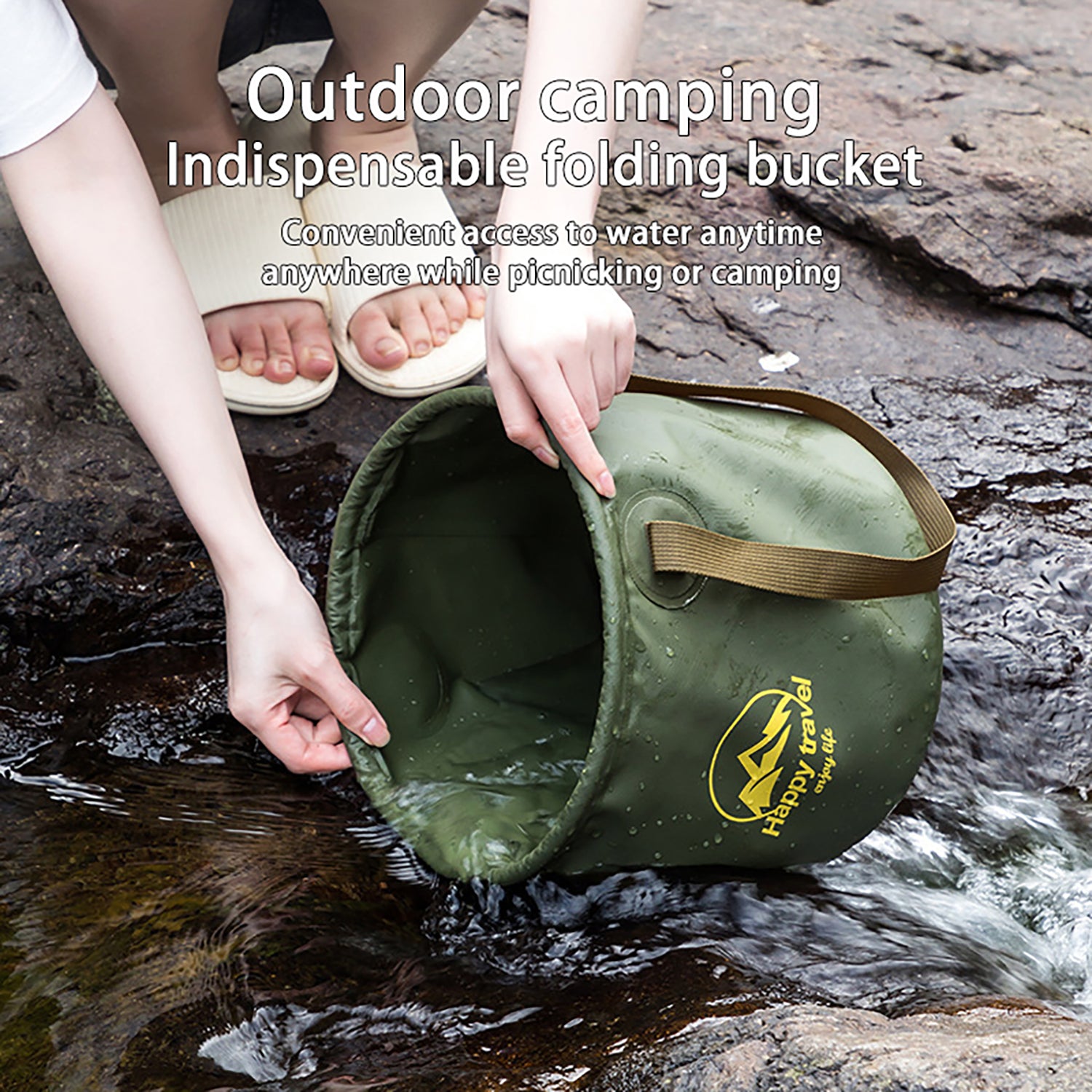 (image for) 🔥Factory Clearance Sale With 50% Off🔥Travel Folding Bucket Camping Picnic Fishing Bucket