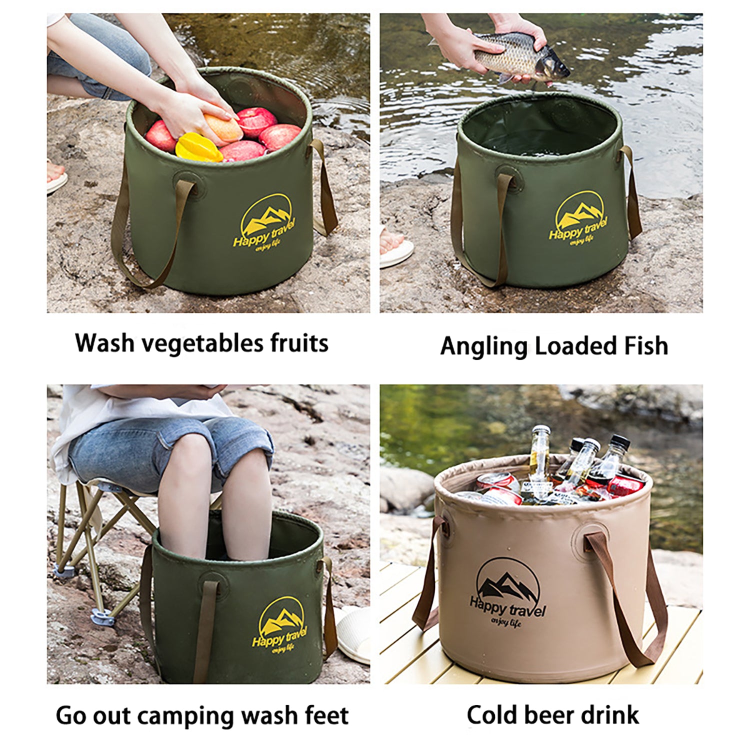 (image for) 🔥Factory Clearance Sale With 50% Off🔥Travel Folding Bucket Camping Picnic Fishing Bucket