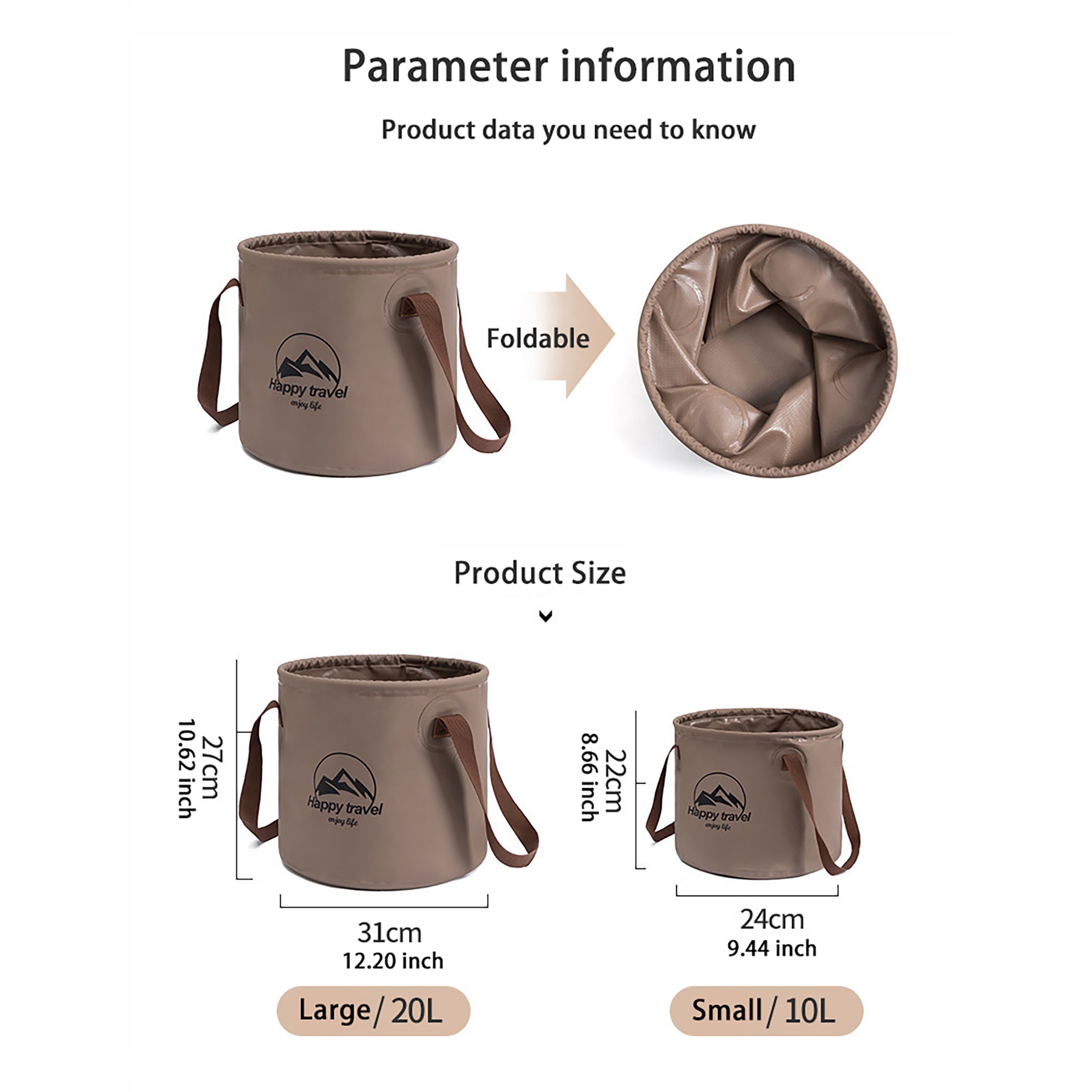 (image for) 🔥Factory Clearance Sale With 50% Off🔥Travel Folding Bucket Camping Picnic Fishing Bucket