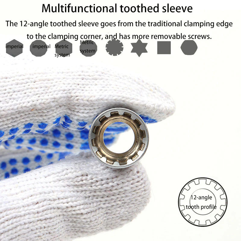 (image for) 💥Factory Clearance Sale With 50% Off💥29 Pieces Of Perforation Spiny Wheel Sleeve Two-way Wrench Screw Tool
