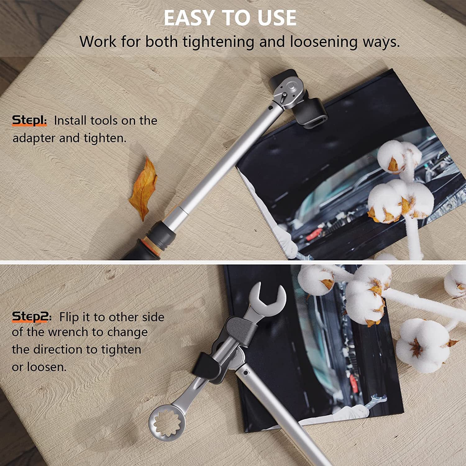 (image for) 💥Factory Clearance Sale With 50% Off💥Wrench Extender Wrench Conversion Adapter Driver 1/2 inch Wrench Extender Adaptor