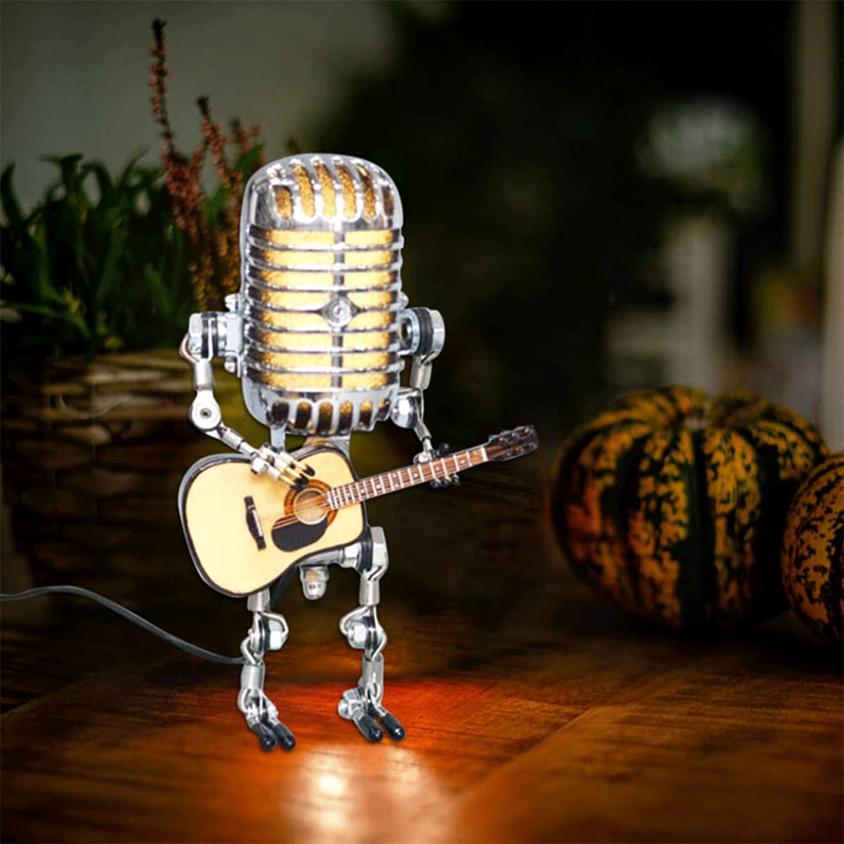 (image for) 🔥 49% OFF🎁Vintage Metal Microphone Robot Desk Lamp🎸