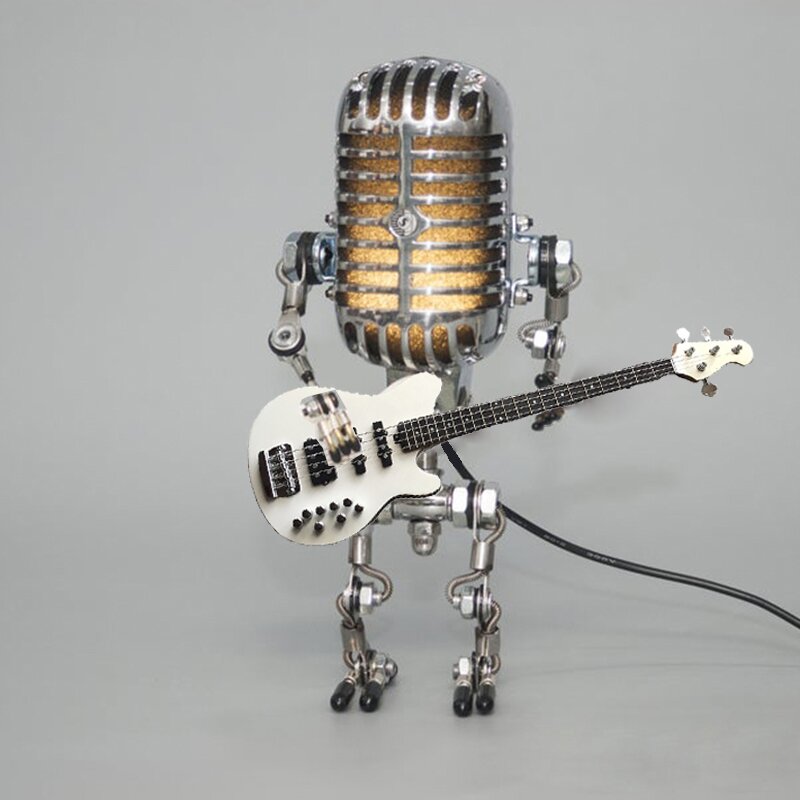 (image for) 🔥 49% OFF🎁Vintage Metal Microphone Robot Desk Lamp🎸