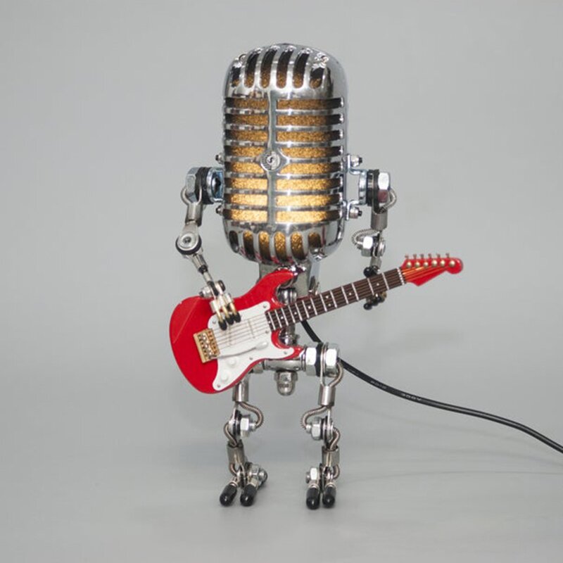(image for) 🔥 49% OFF🎁Vintage Metal Microphone Robot Desk Lamp🎸
