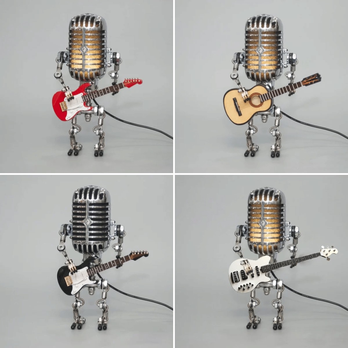(image for) 🔥 49% OFF🎁Vintage Metal Microphone Robot Desk Lamp🎸