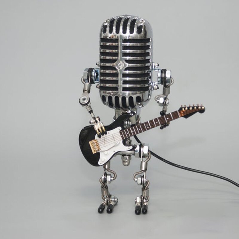 (image for) 🔥 49% OFF🎁Vintage Metal Microphone Robot Desk Lamp🎸