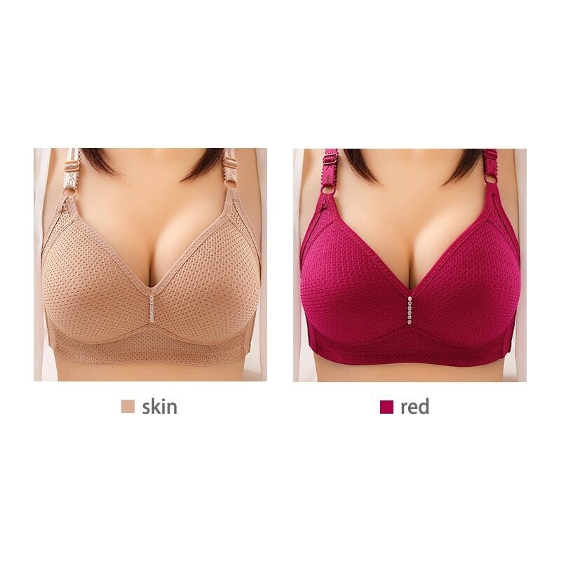 (image for) 🔥Plus Size Bra Women Underwear Wire Free Comfort Soft Breathable🔥