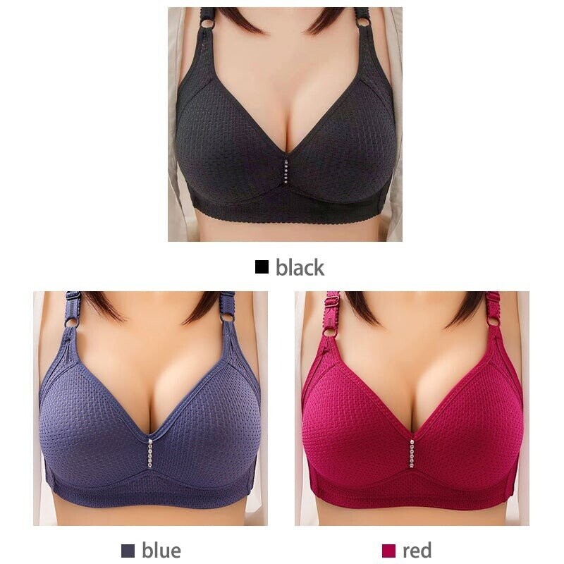 (image for) 🔥Plus Size Bra Women Underwear Wire Free Comfort Soft Breathable🔥