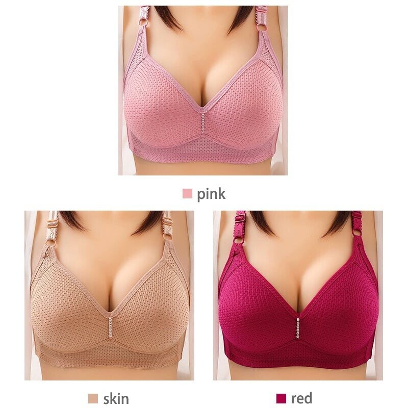 (image for) 🔥Plus Size Bra Women Underwear Wire Free Comfort Soft Breathable🔥