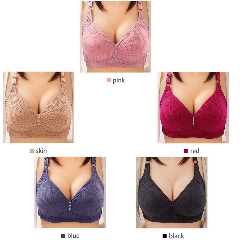 (image for) 🔥Plus Size Bra Women Underwear Wire Free Comfort Soft Breathable🔥