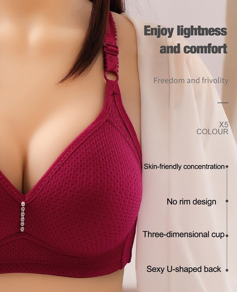 (image for) 🔥Plus Size Bra Women Underwear Wire Free Comfort Soft Breathable🔥