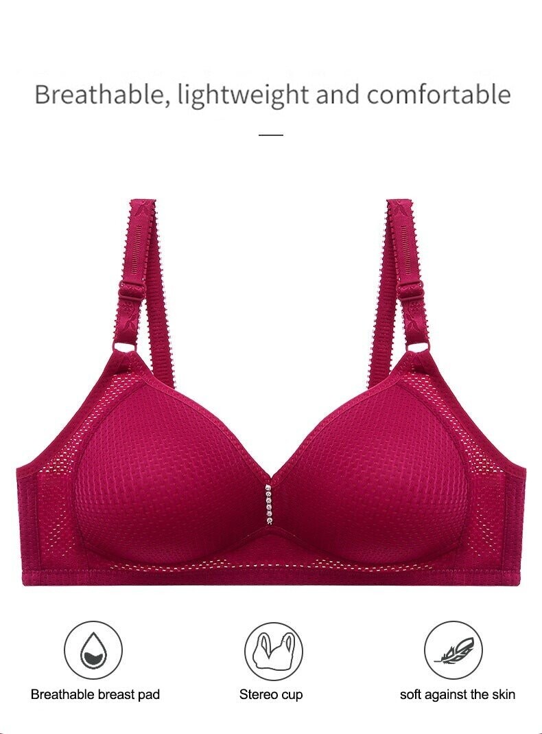 (image for) 🔥Plus Size Bra Women Underwear Wire Free Comfort Soft Breathable🔥