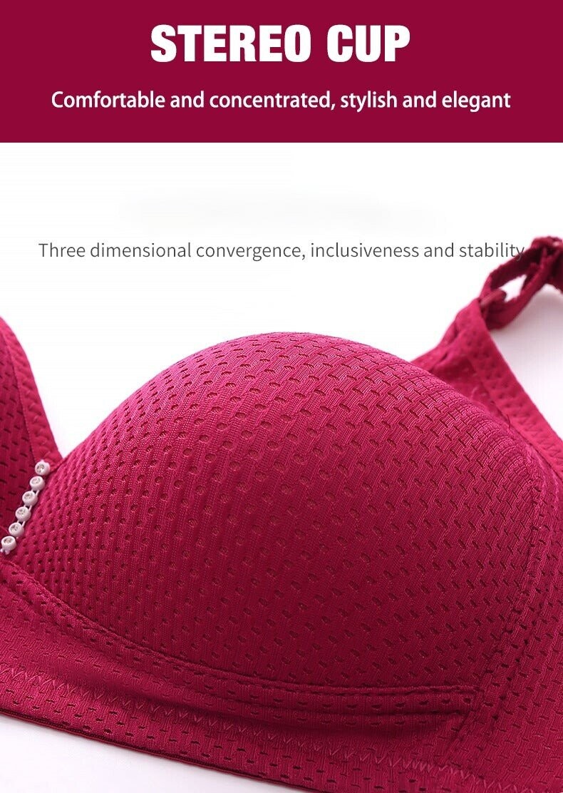 (image for) 🔥Plus Size Bra Women Underwear Wire Free Comfort Soft Breathable🔥