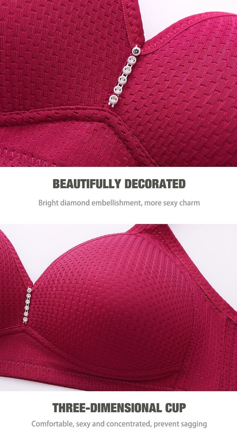 (image for) 🔥Plus Size Bra Women Underwear Wire Free Comfort Soft Breathable🔥