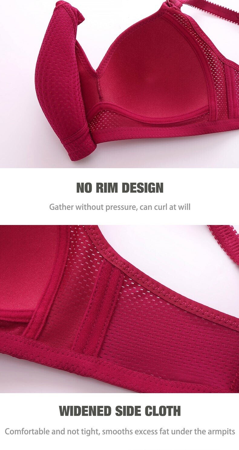 (image for) 🔥Plus Size Bra Women Underwear Wire Free Comfort Soft Breathable🔥