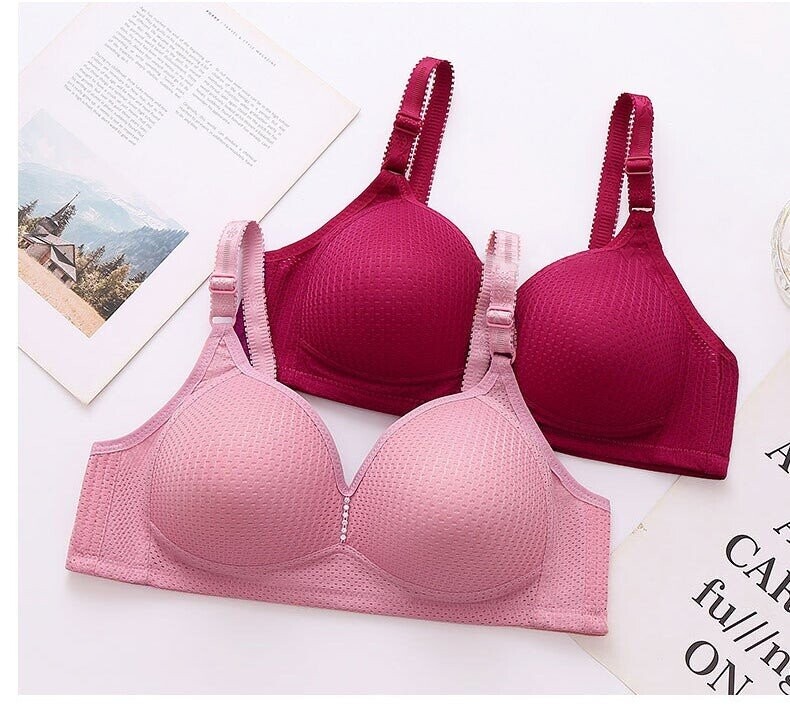 (image for) 🔥Plus Size Bra Women Underwear Wire Free Comfort Soft Breathable🔥