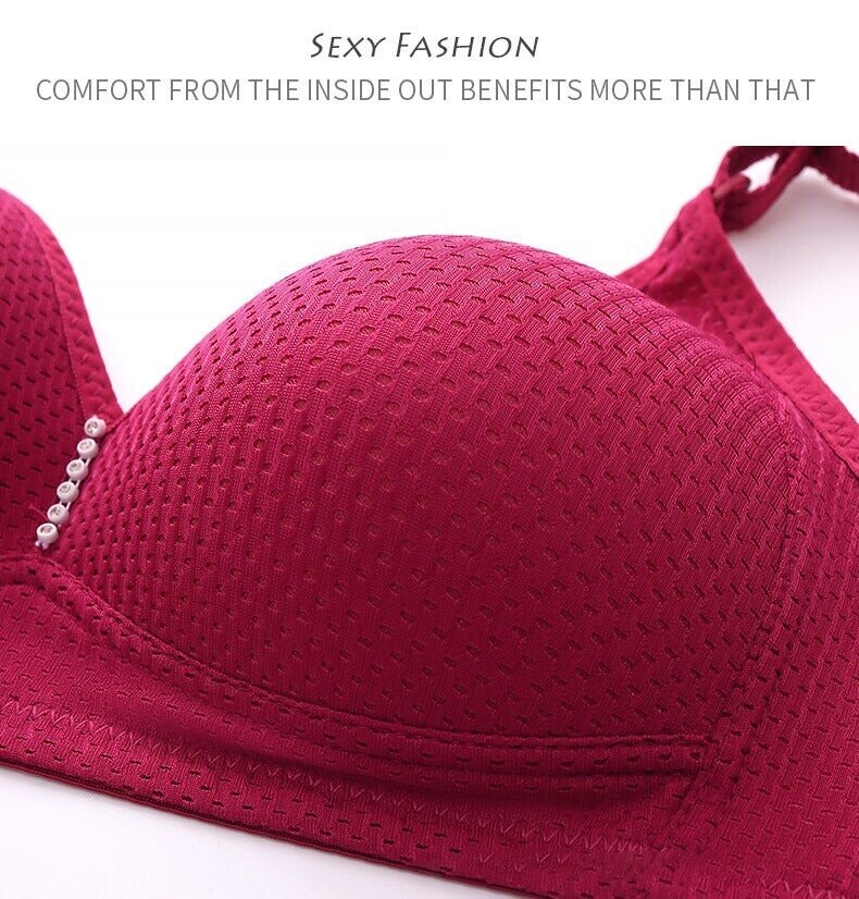 (image for) 🔥Plus Size Bra Women Underwear Wire Free Comfort Soft Breathable🔥