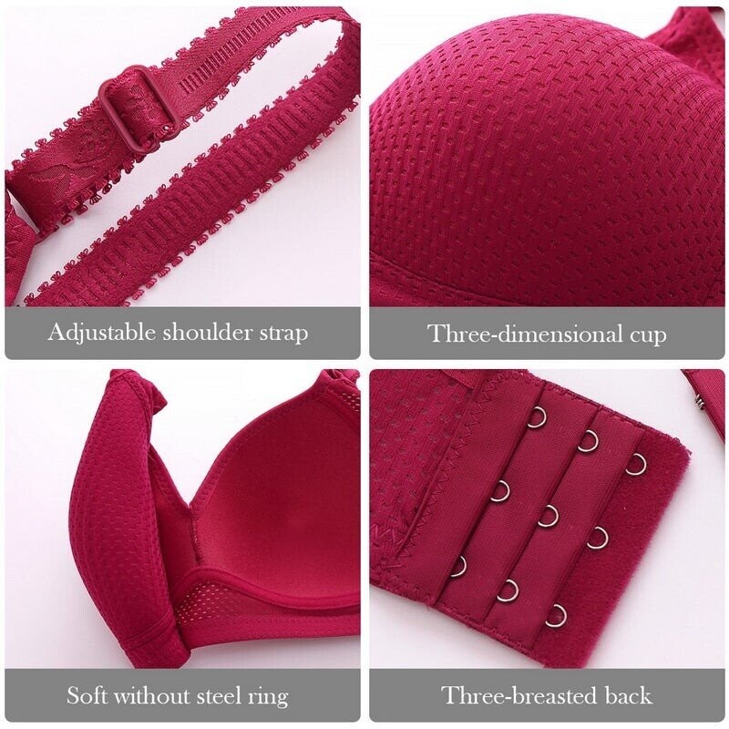 (image for) 🔥Plus Size Bra Women Underwear Wire Free Comfort Soft Breathable🔥