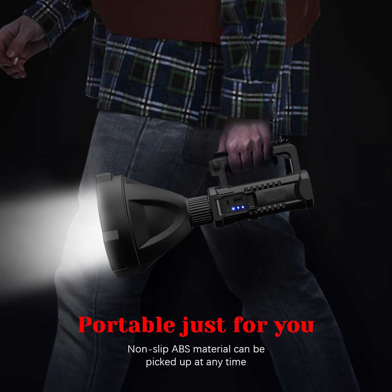 (image for) ⏰ Promotion 49% OFF - Rechargeable Handheld Spotlight Flashlight 90000 High Lumens