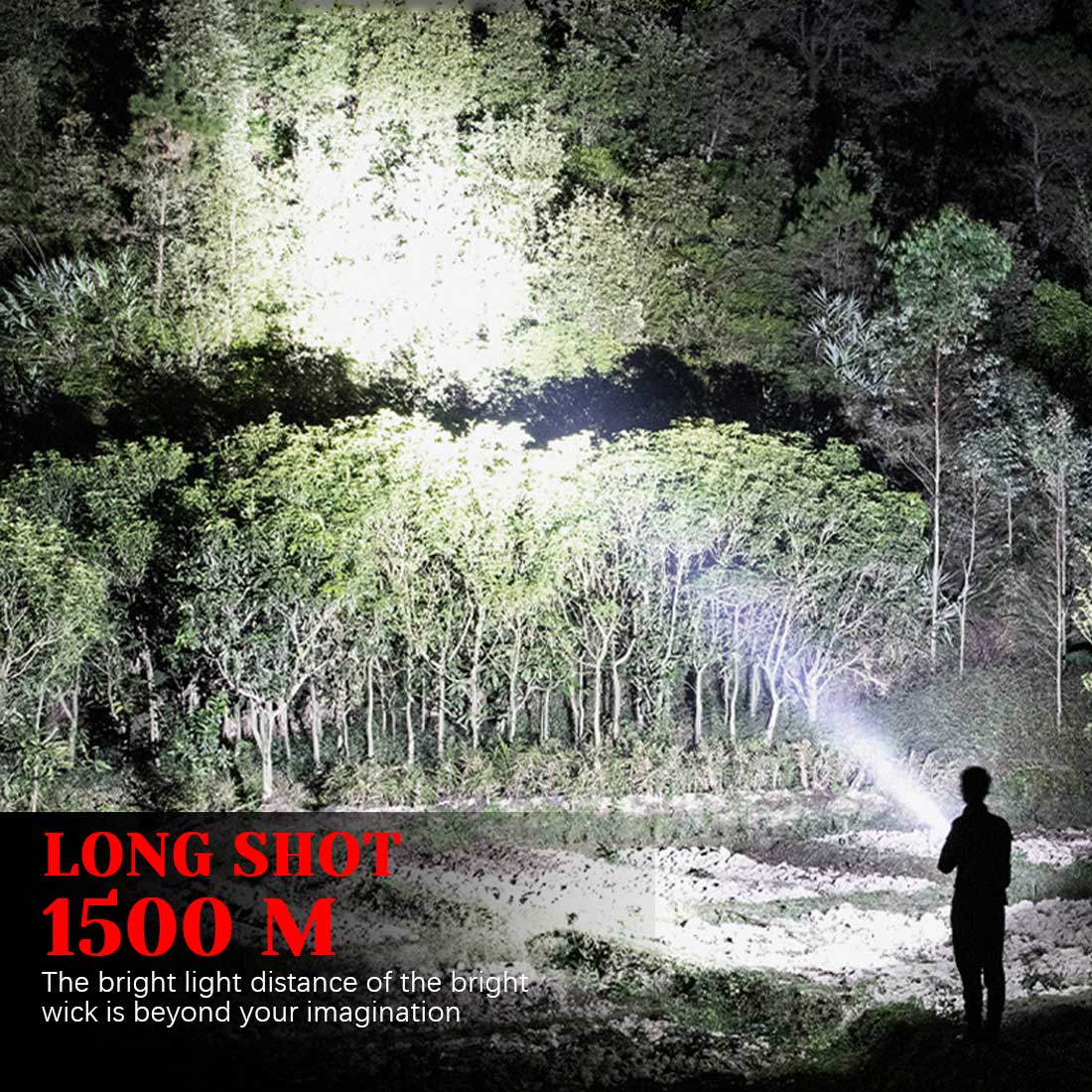 (image for) ⏰ Promotion 49% OFF - Rechargeable Handheld Spotlight Flashlight 90000 High Lumens