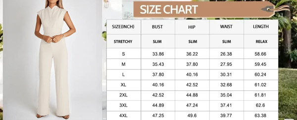 (image for) Women's Sleeveless Wide-Leg Jumpsuit-BUY 2 FREE SHIPPING