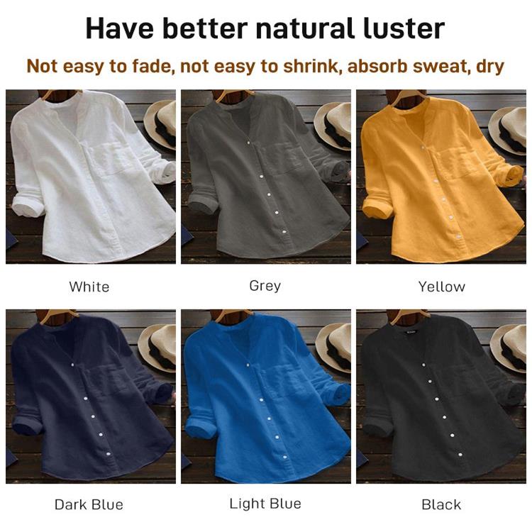 (image for) Linen Cotton Casual Loose Shirt-Buy 2 Free Shipping