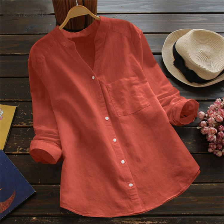 (image for) Linen Cotton Casual Loose Shirt-Buy 2 Free Shipping