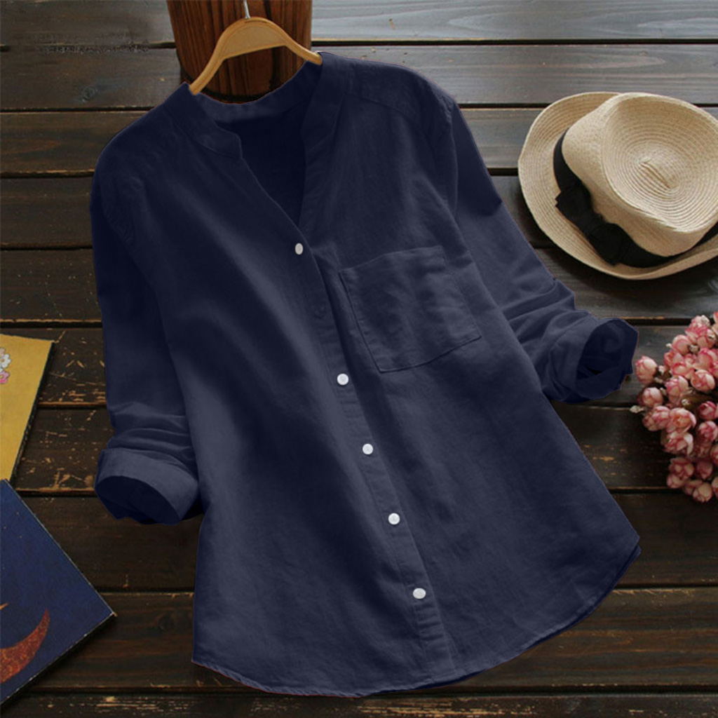 (image for) Linen Cotton Casual Loose Shirt-Buy 2 Free Shipping
