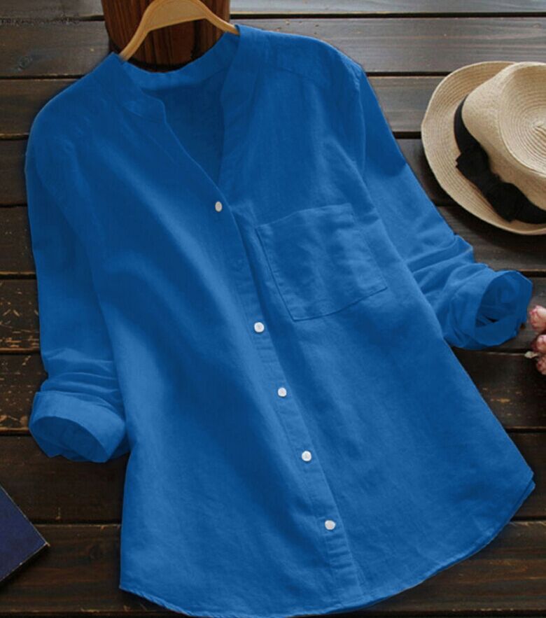 (image for) Linen Cotton Casual Loose Shirt-Buy 2 Free Shipping