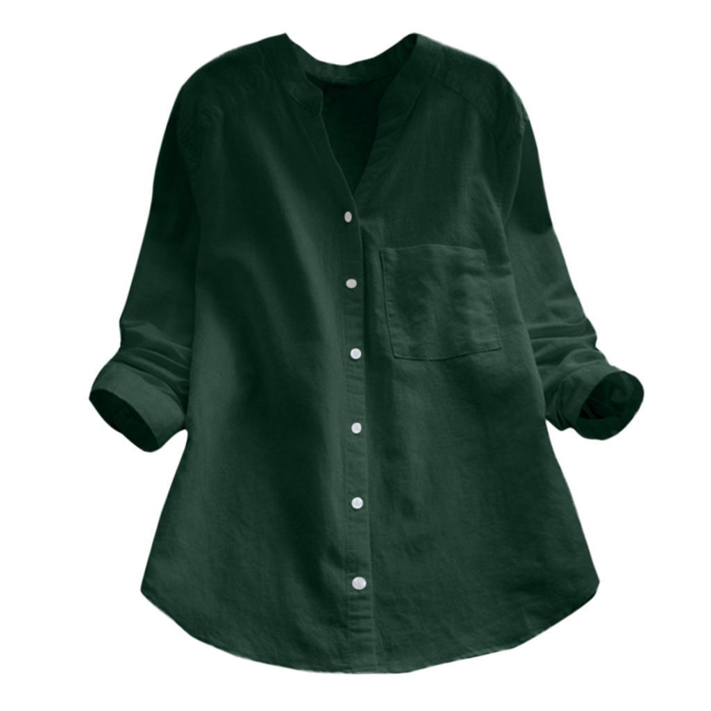 (image for) Linen Cotton Casual Loose Shirt-Buy 2 Free Shipping