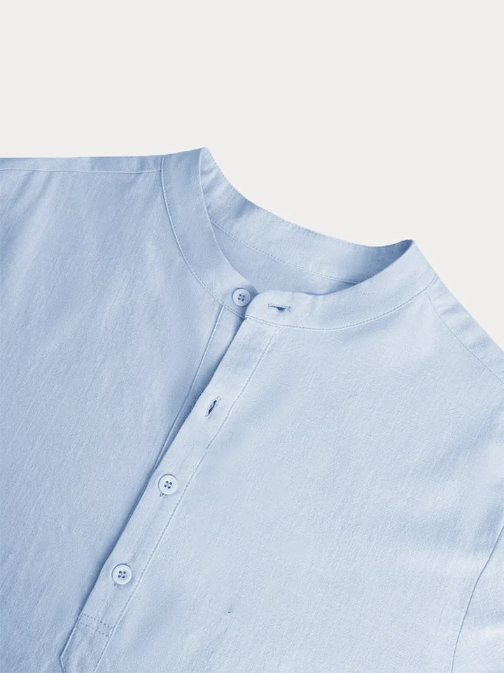 (image for) Men's ice cream cotton linen casual long-sleeved shirt-Buy 2 Free Shipping