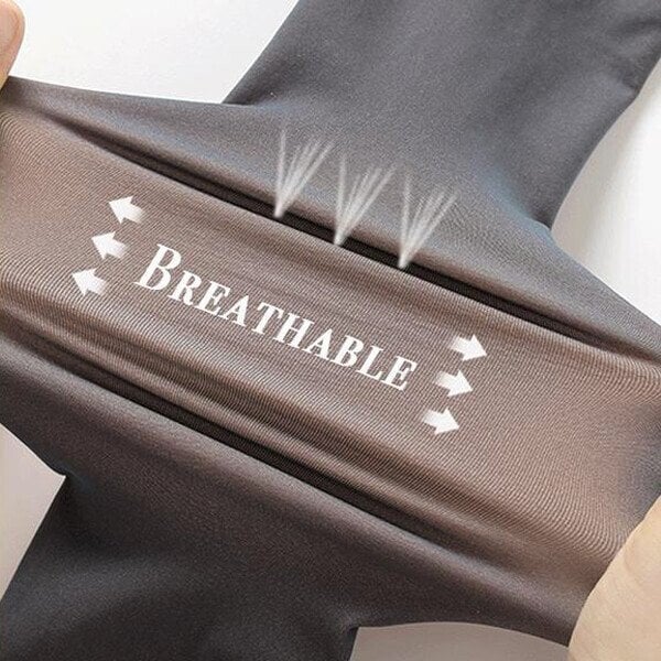 (image for) Flawless Legs Fake Translucent Warm Plush Lined Elastic Tights