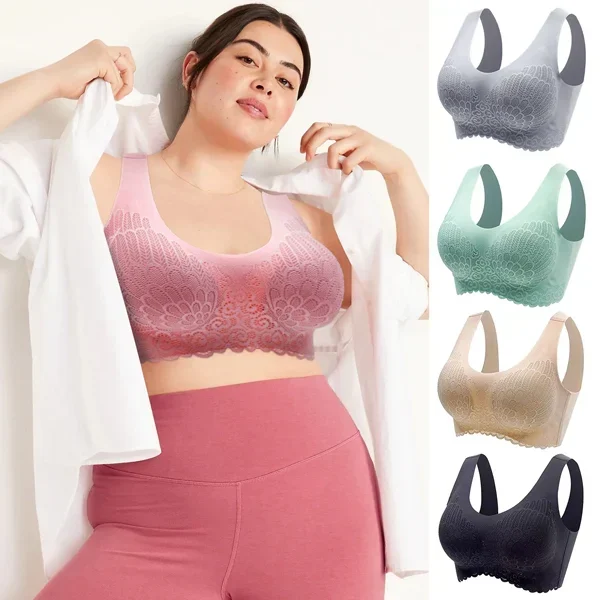 (image for) 🔥 BUY 1 GET 2 FREE(Add 3 To Cart)-Breathable Antimicrobial Latex Bra