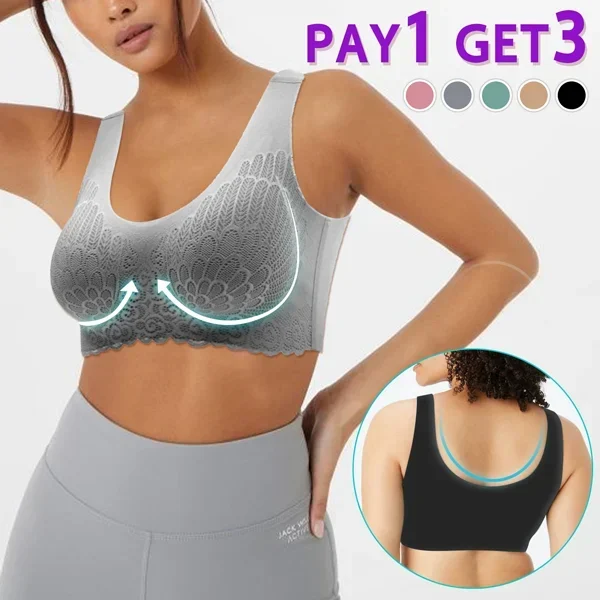 (image for) 🔥 BUY 1 GET 2 FREE(Add 3 To Cart)-Breathable Antimicrobial Latex Bra