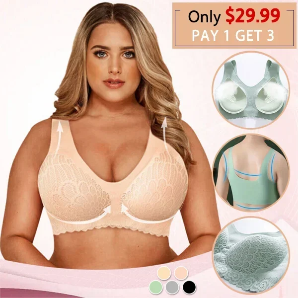 (image for) 🔥 BUY 1 GET 2 FREE(Add 3 To Cart)-Breathable Antimicrobial Latex Bra