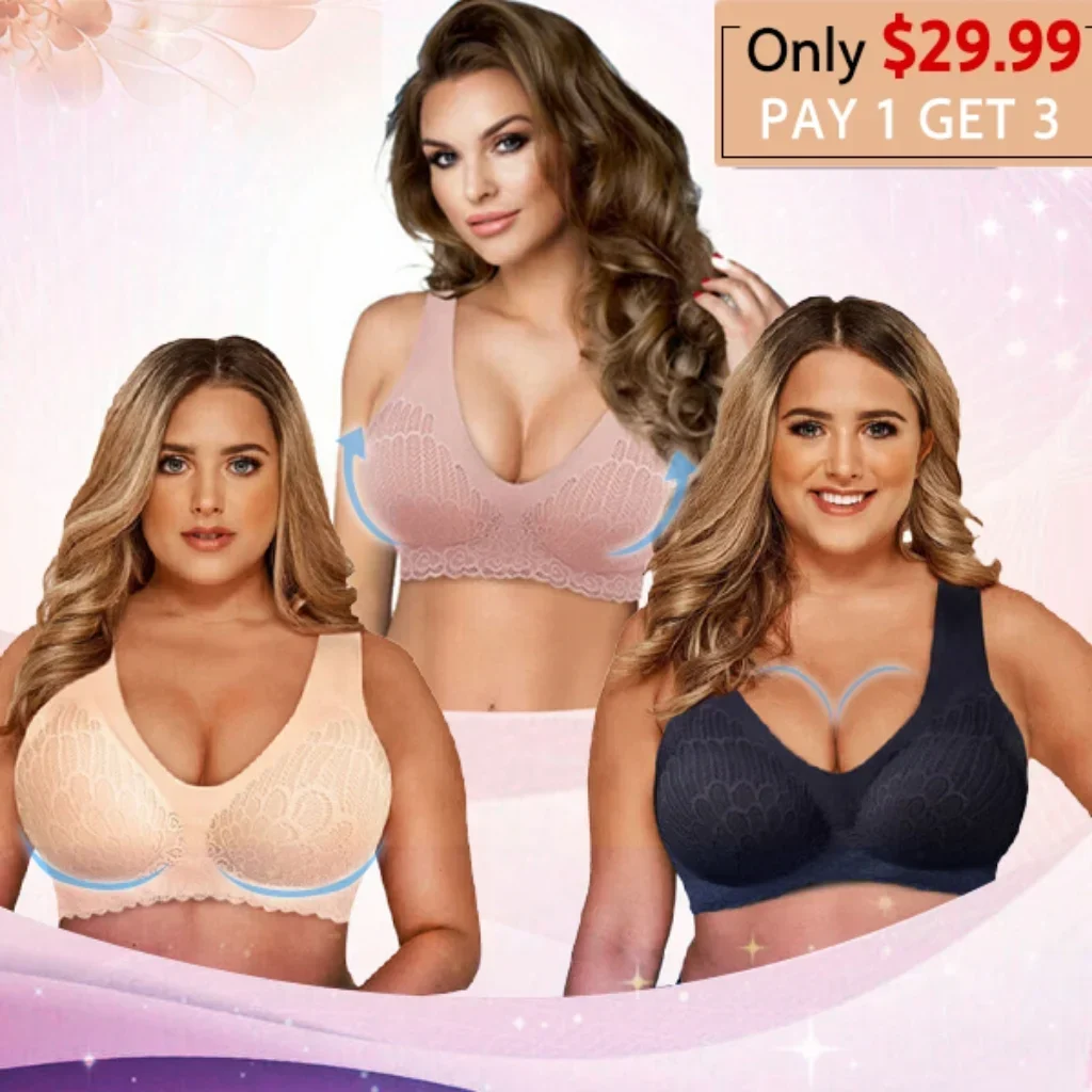 (image for) 🔥 BUY 1 GET 2 FREE(Add 3 To Cart)-Breathable Antimicrobial Latex Bra